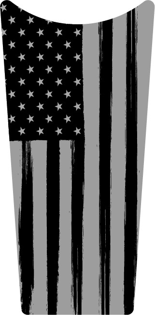Black & Grey American Flag  Dash Insert. Fits 89-07 Electra & 02-07 Road Glide