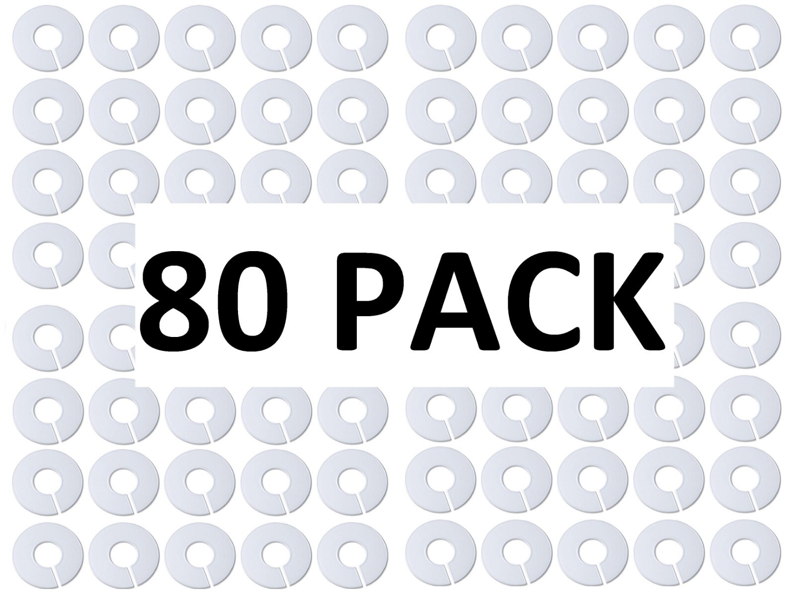 Plastic White 80 Blank Clothing Size Dividers for Retail Clothing Racks