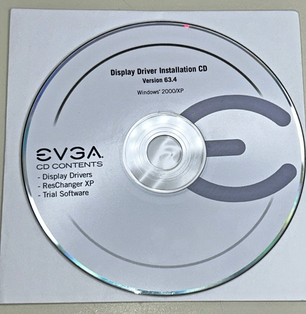 EVGA Display Driver Installation CD Version 63.4 for Windows 2000/XP - CD ONLY
