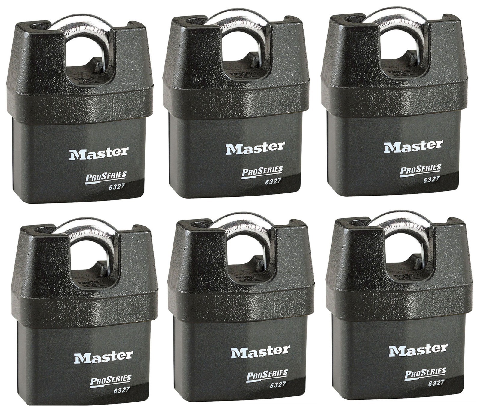 new Master Locks 6327KA 12G103 Keyed Alike Set of 6 Shrouded Maximum Security