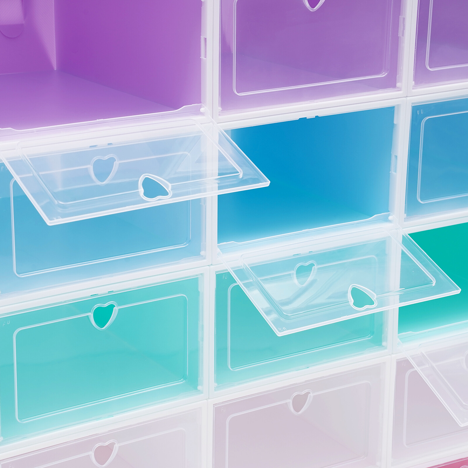 20 Pack Shoe Storage Box Stackable Sneaker Container Foldable Organizer Home