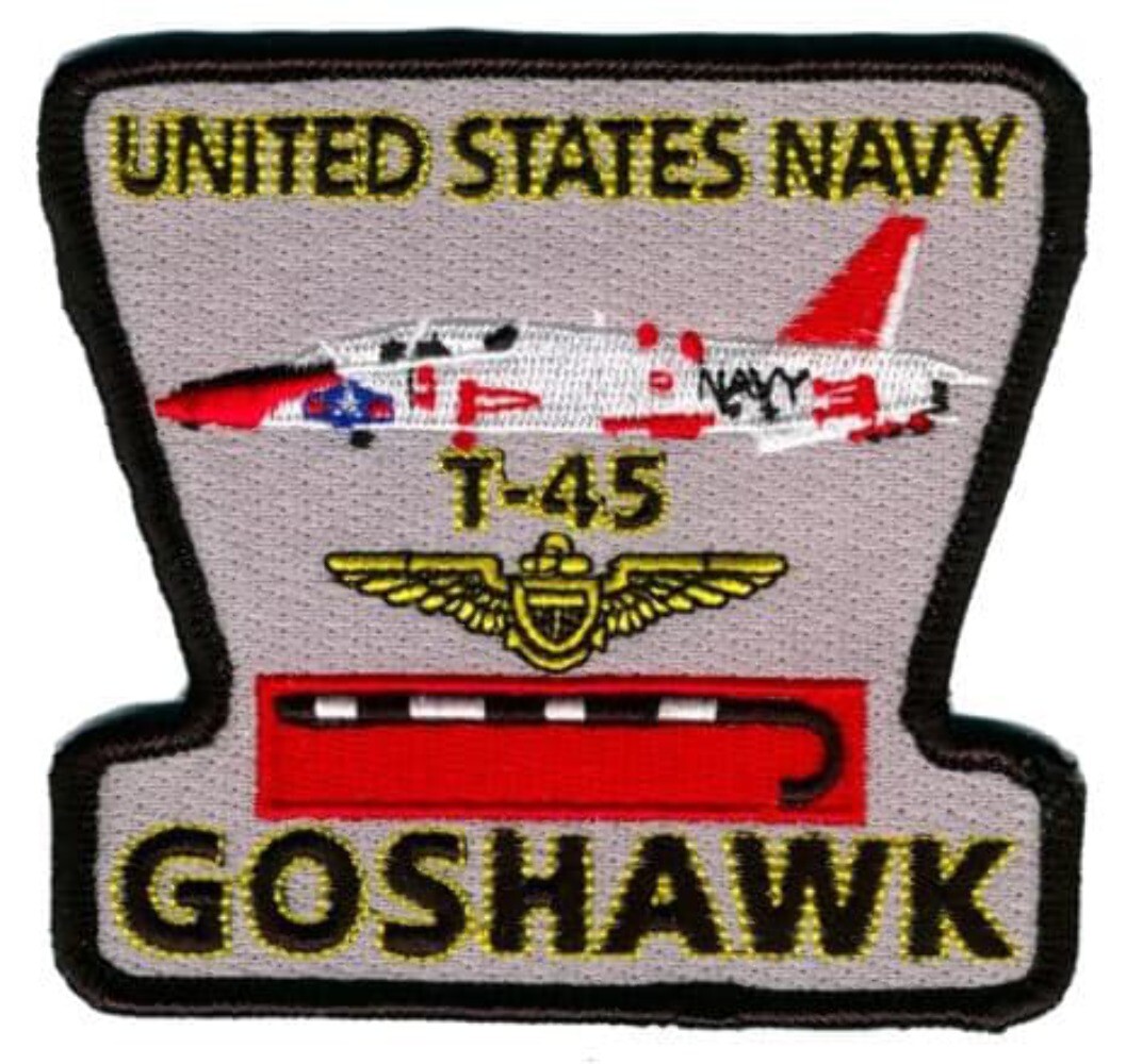 T-45 Goshawk Patch –  With Hook and Loop, 4"