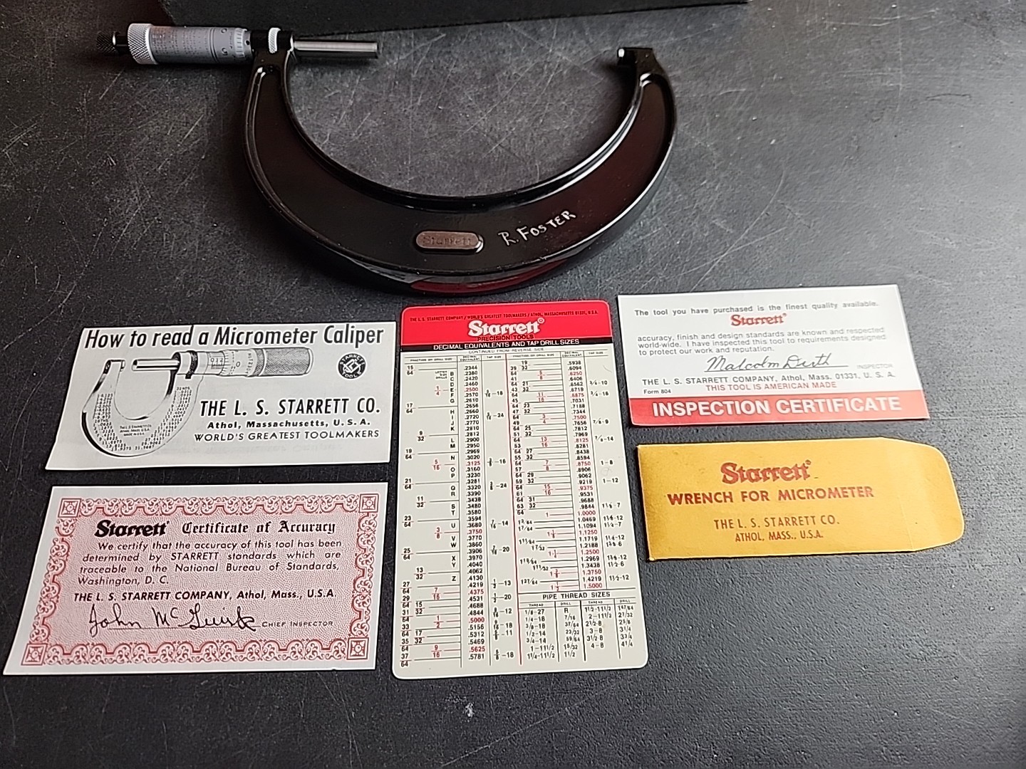 Starrett 4-5 Inch Outside Micrometer
