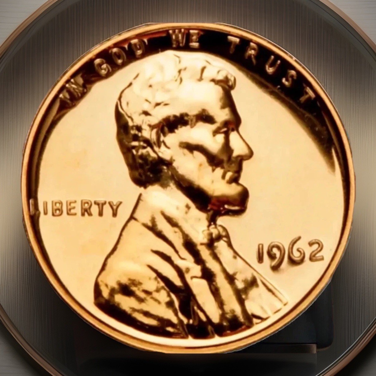 1962 Lincoln Memorial Cent Red Flashy Gem Proof fast shipping with tracking