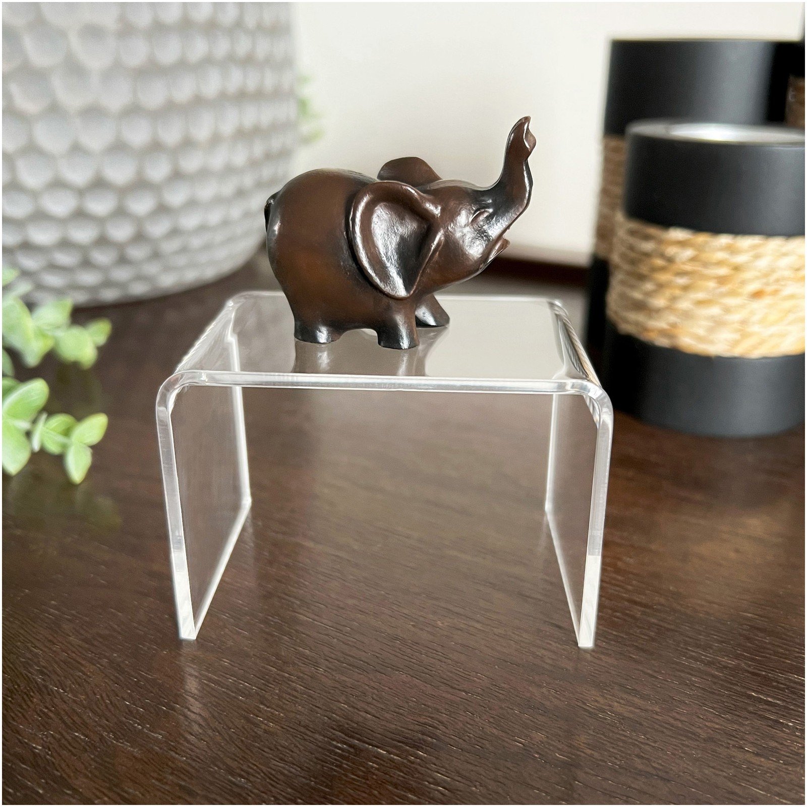 Plymor Clear Acrylic Rectangular Display Riser, 2" H x 3" W x 2" D (1/8" thick)