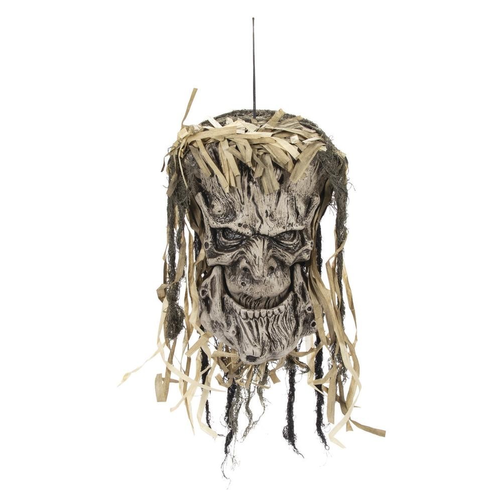 26" Animated Tree Spooky Face w/ Sound Flashing LED Eyes Halloween Hanging Decor