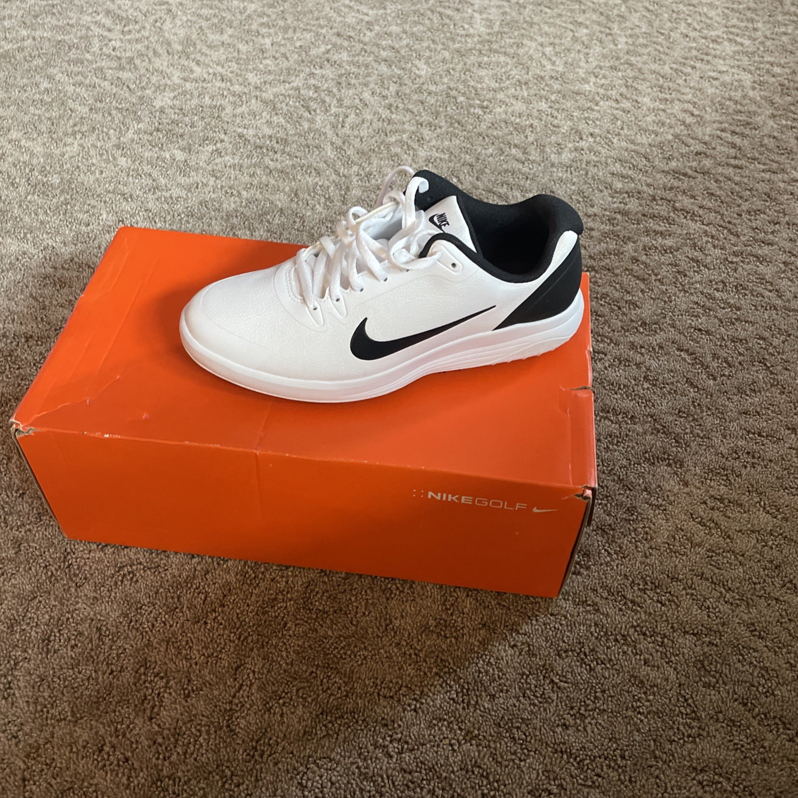 Nike Infinity G Golf Shoes Men's Sz 7 Sneakers White/Black CT0531-101 Women 8.5