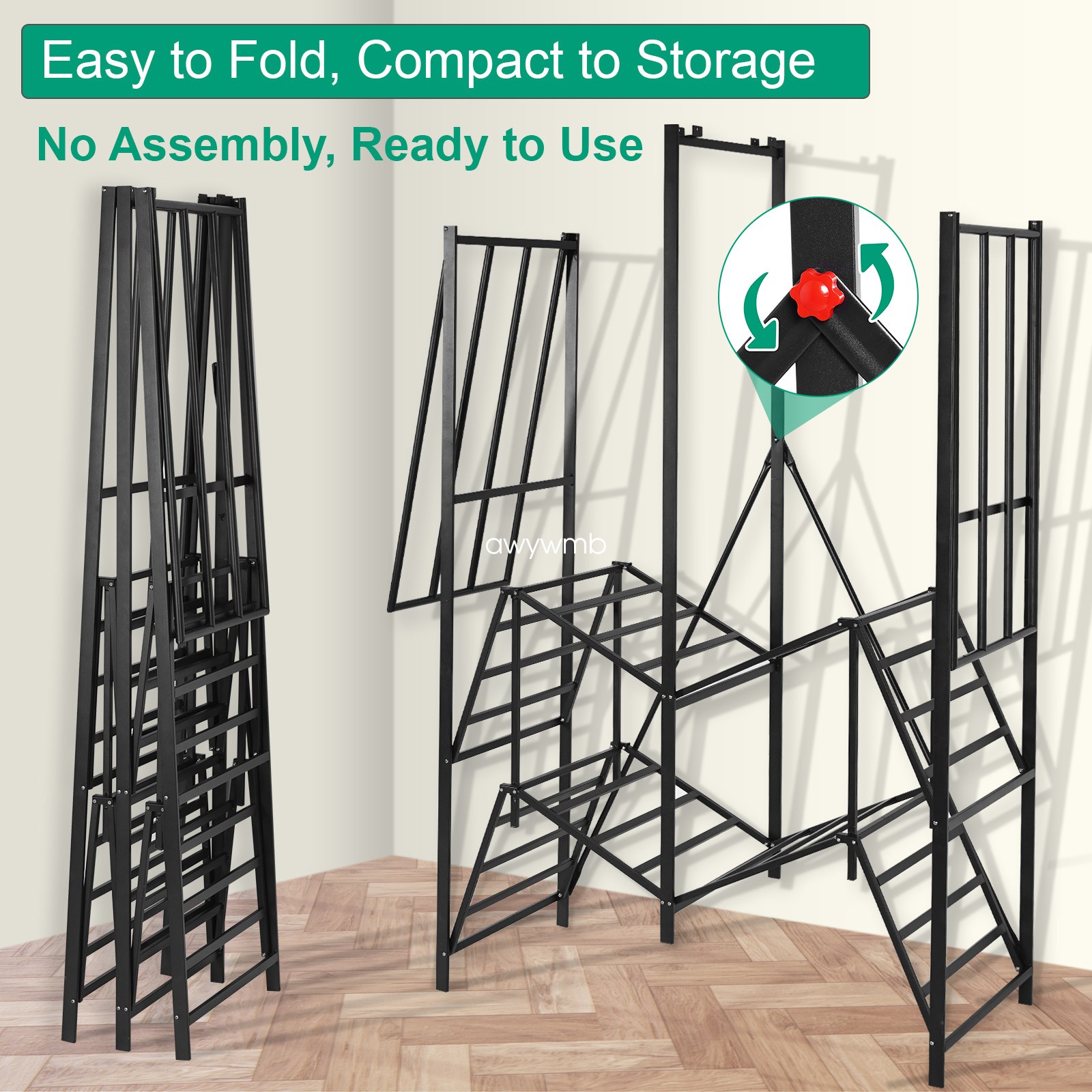 Portable Closet Wardrobe,Wardrobe Closet Organizer w/ Oxford Cloth Fabric Cover