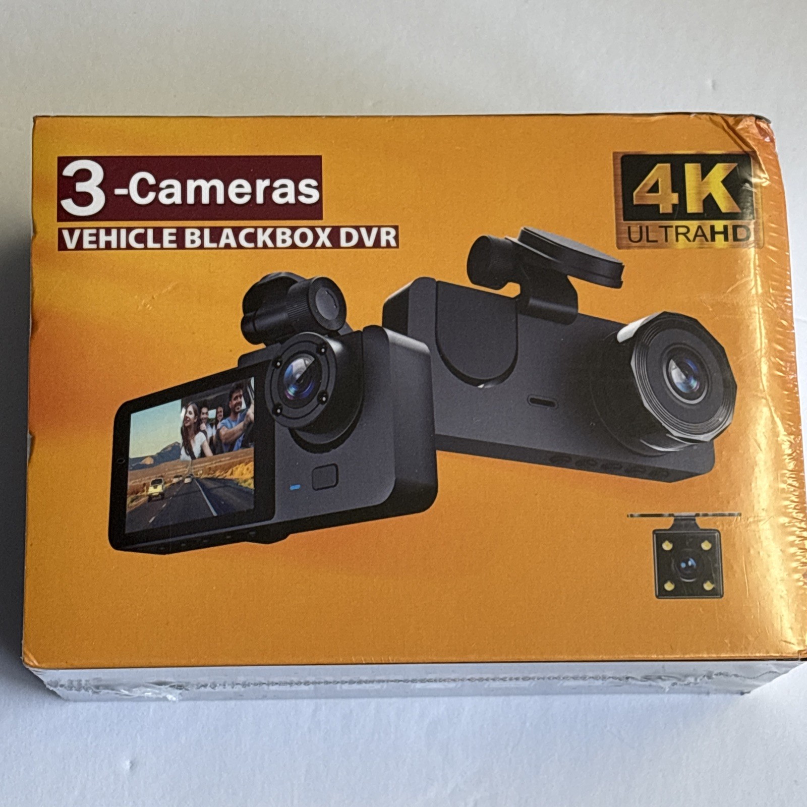 Dashcam 3-Lens Camera – Full HD 1080P Car DVR Video Recorder Front, Interior NEW