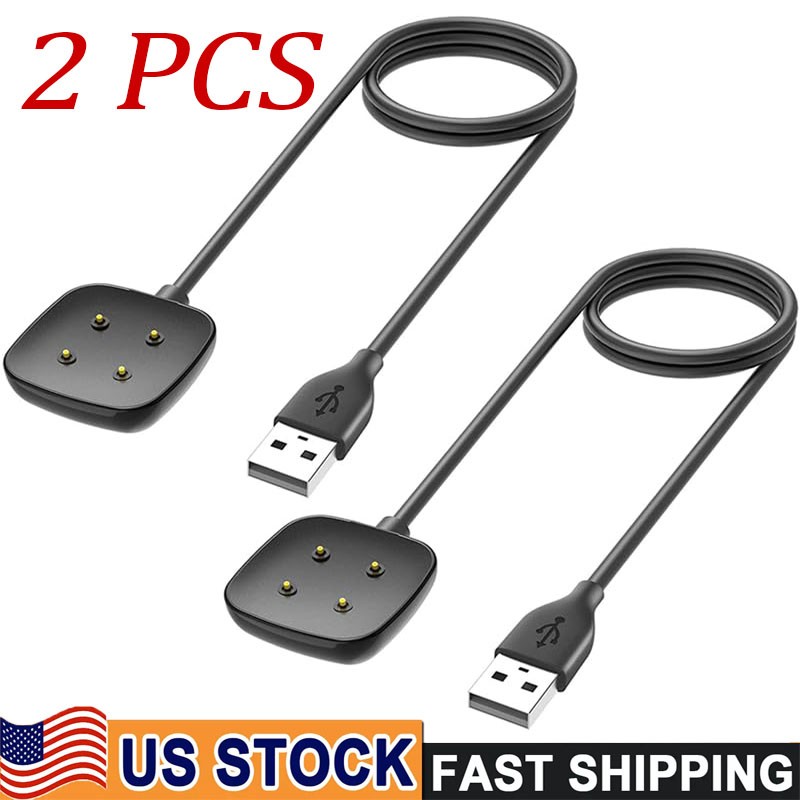 Wireless Charger For Fitbit Sense Versa 3 4 Watch USB Fast Charging Dock Cable