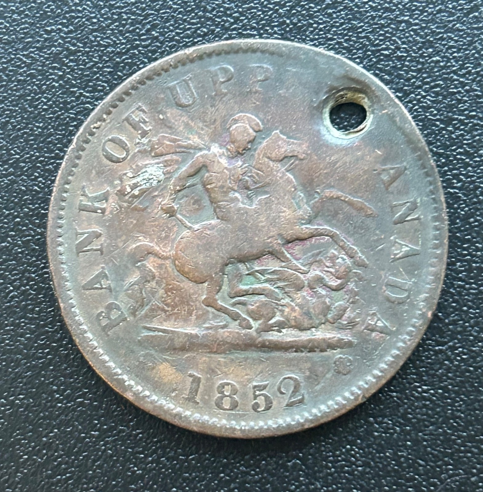 1852 Bank Of Upper Canada One Penny Bank Token. #314