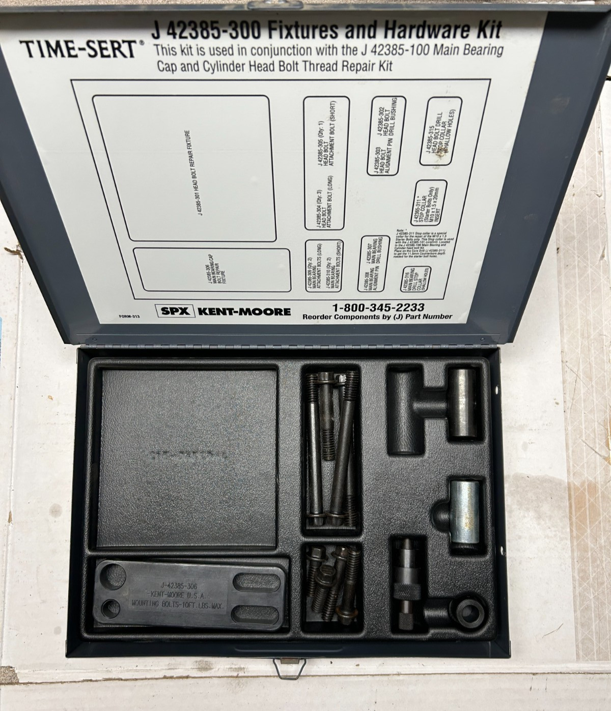 Kent Moore J-42385-300 Time Sert Thread Repair Kit (INCOMPLETE)