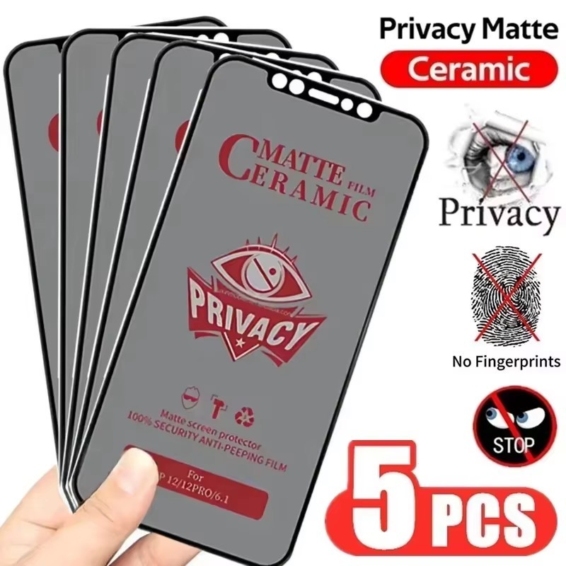 5PCS Matte Privacy Screen Protector For iPhone X-17 Pro Max Anti Spy USA