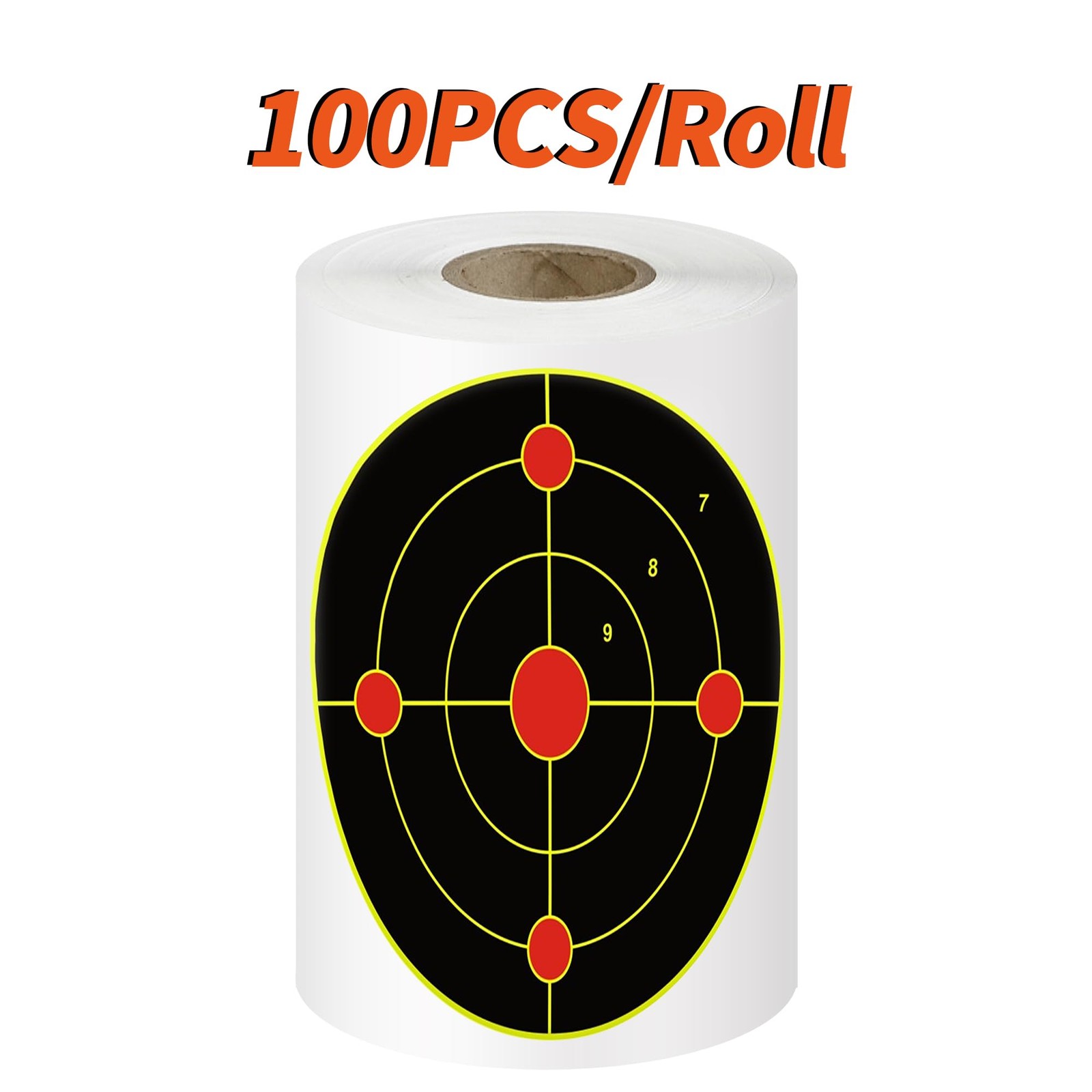 6 Inch 100 Pack Splatter Targets, Self-Adhesive Shooting 6", Circle-Yellow