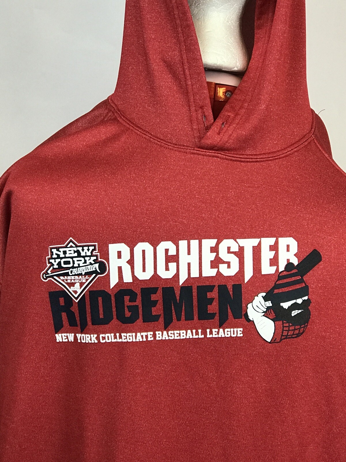 New York Collegiate League Rochester Ridgemen Hoodie Sweat Shirt Men LARGE