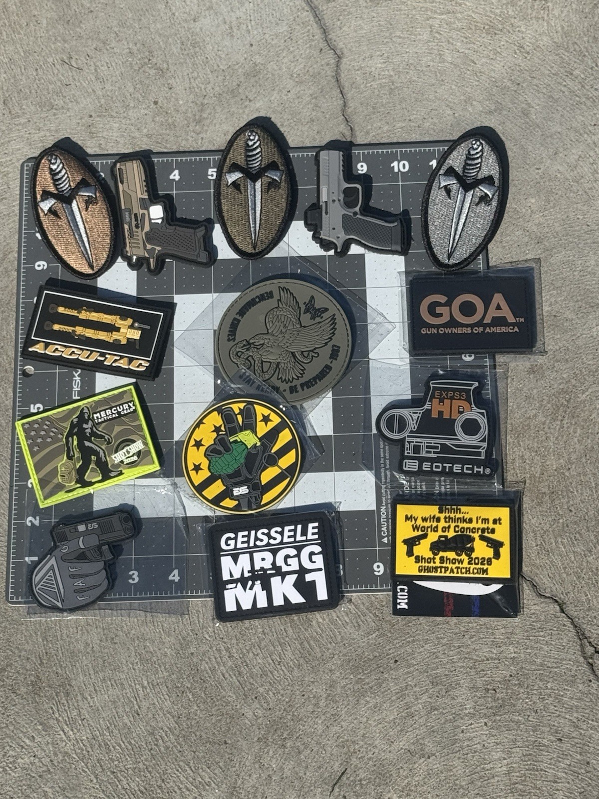 Lot Of 14 Shot Show Las Vegas 2026 Eotech Geissele & Various Tactical Patch Lot