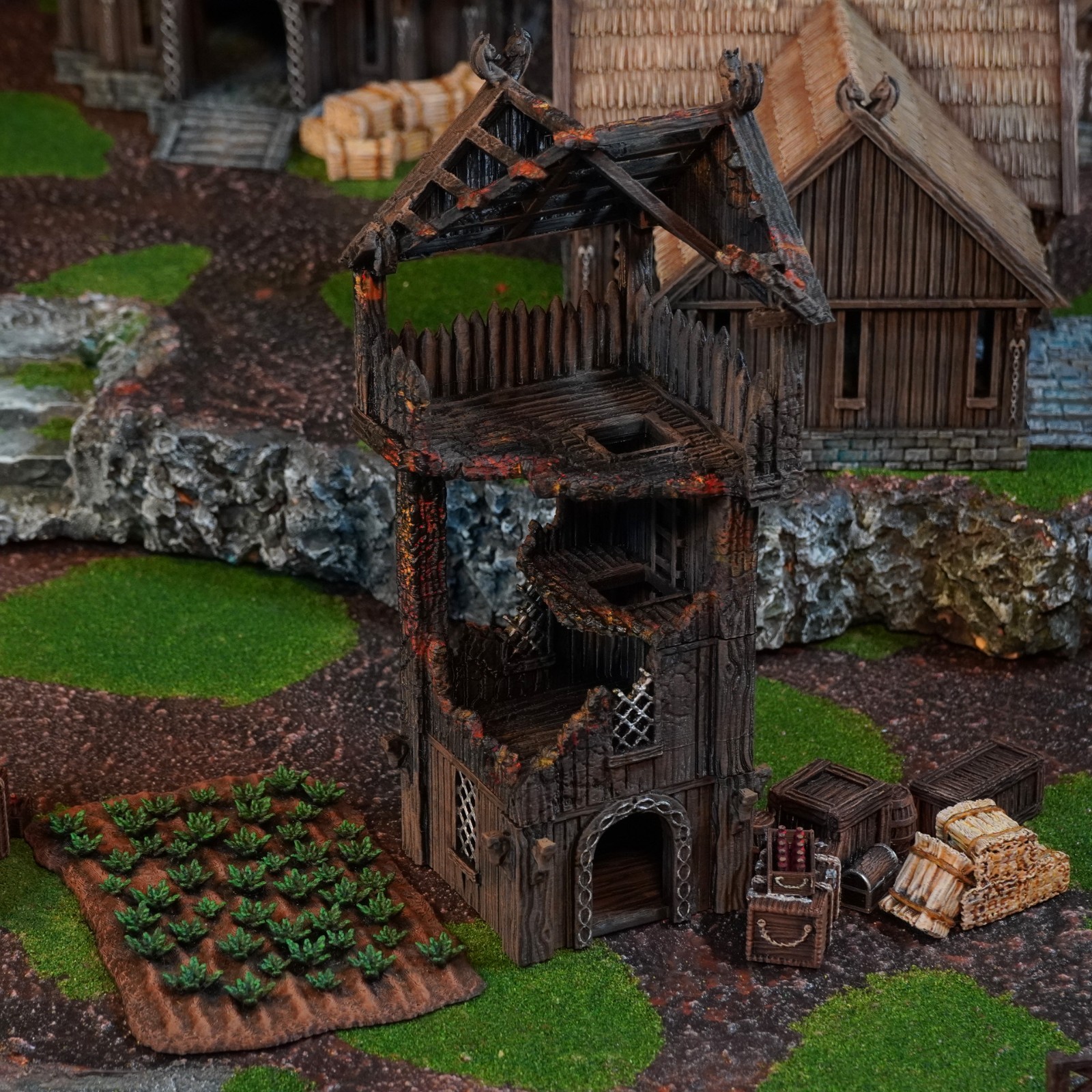 Watch Tower Ruin Kingdom of Saxonia 28mm Tabletop Terrain LOTR Middle Earth