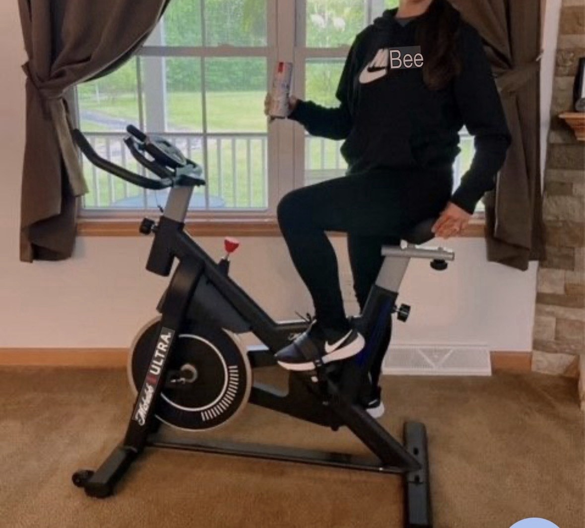 Michelob Ultra Stationary Bike with Adjustable Seat, 1-Piece Set, 57 lb