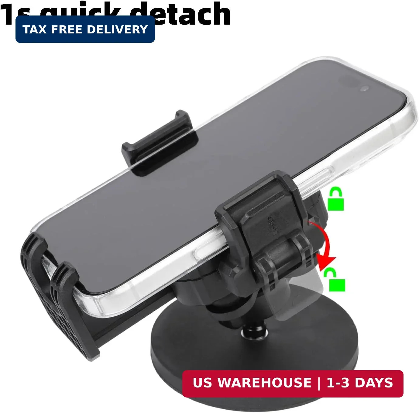 Magnetic Motorcycle Phone Mount: 88 lb Strong Magnetic Pull for Gas Tank, Heavy-