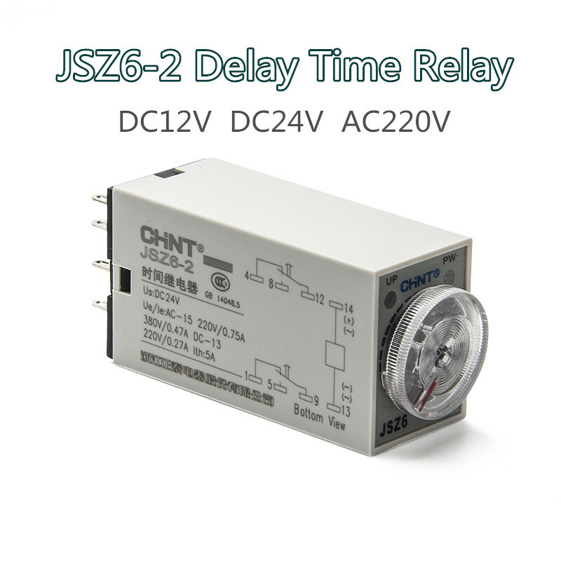 JSZ6-2 small delay time relay DC12V DC24V AC220V