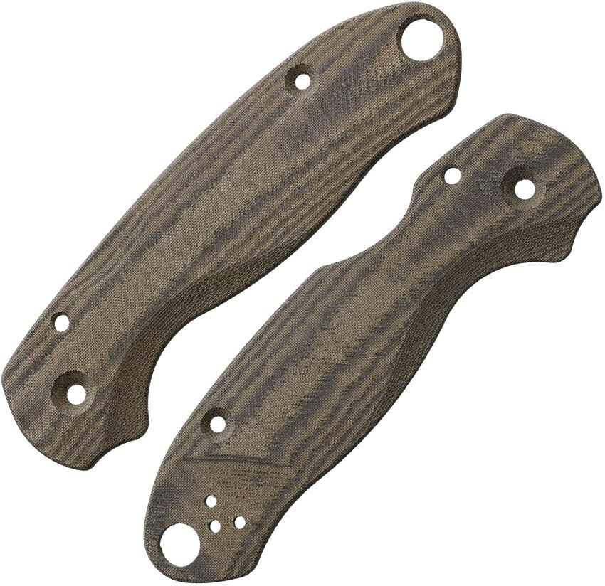 Flytanium Lotus Green Linen Micarta Handle Scales For Spyderco Para 3 Knife