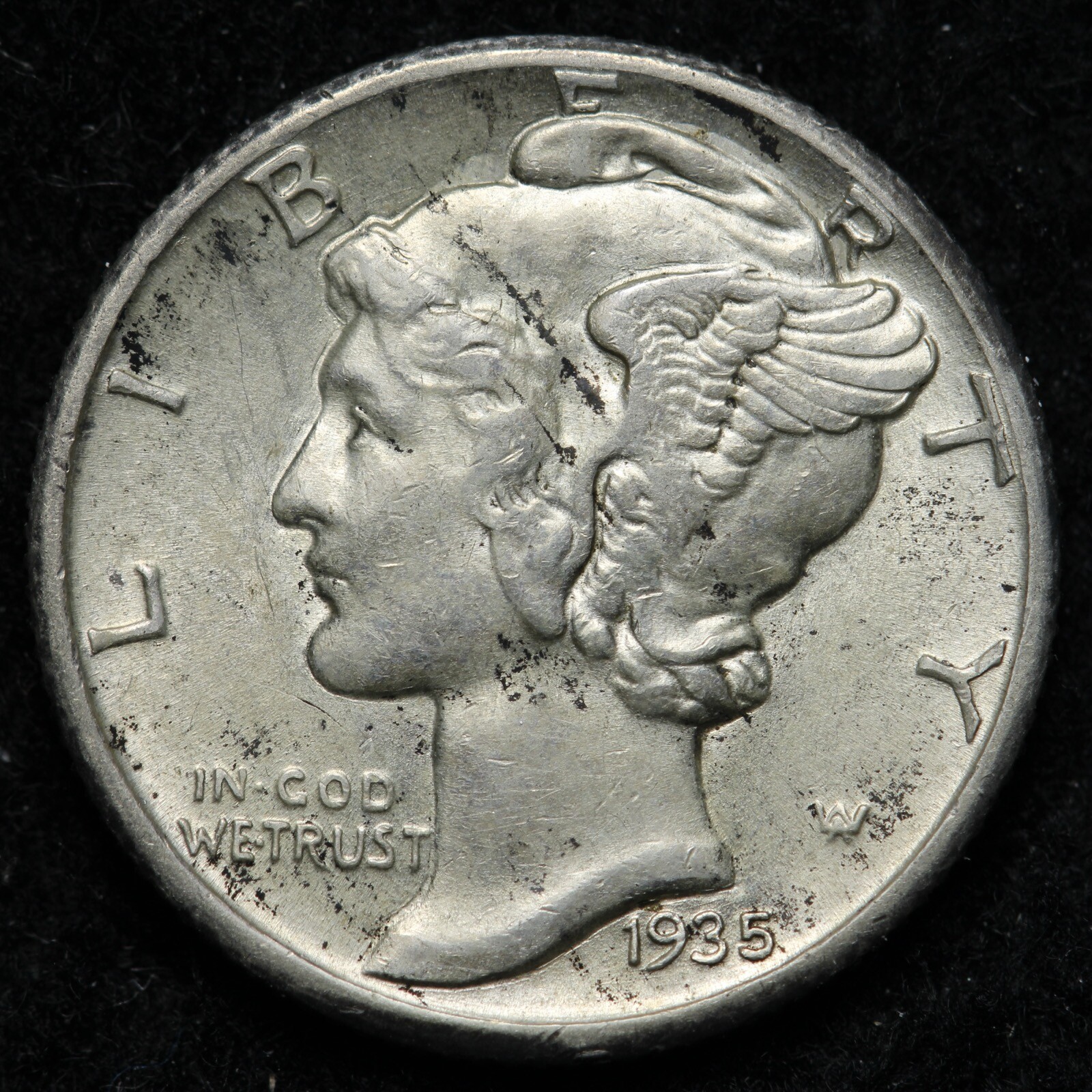 1935-S Mercury Silver Dime UNC *UNCIRCULATED* MS TOUGH DATE E367 UYCN