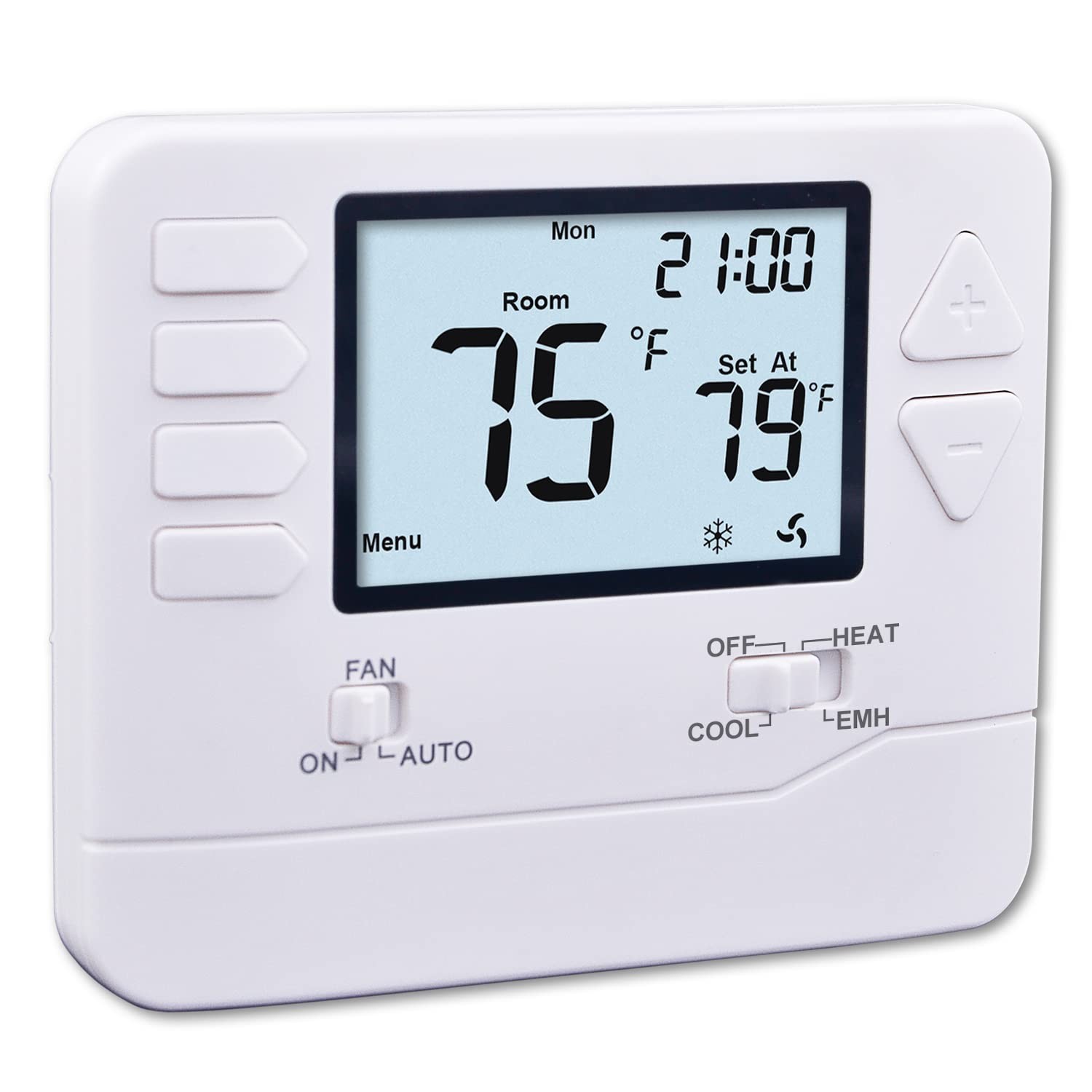 Heagstat H721 Non-Programmable Heat Pump Thermostat, 2 Heat/1 Cool, with 4.5 ...