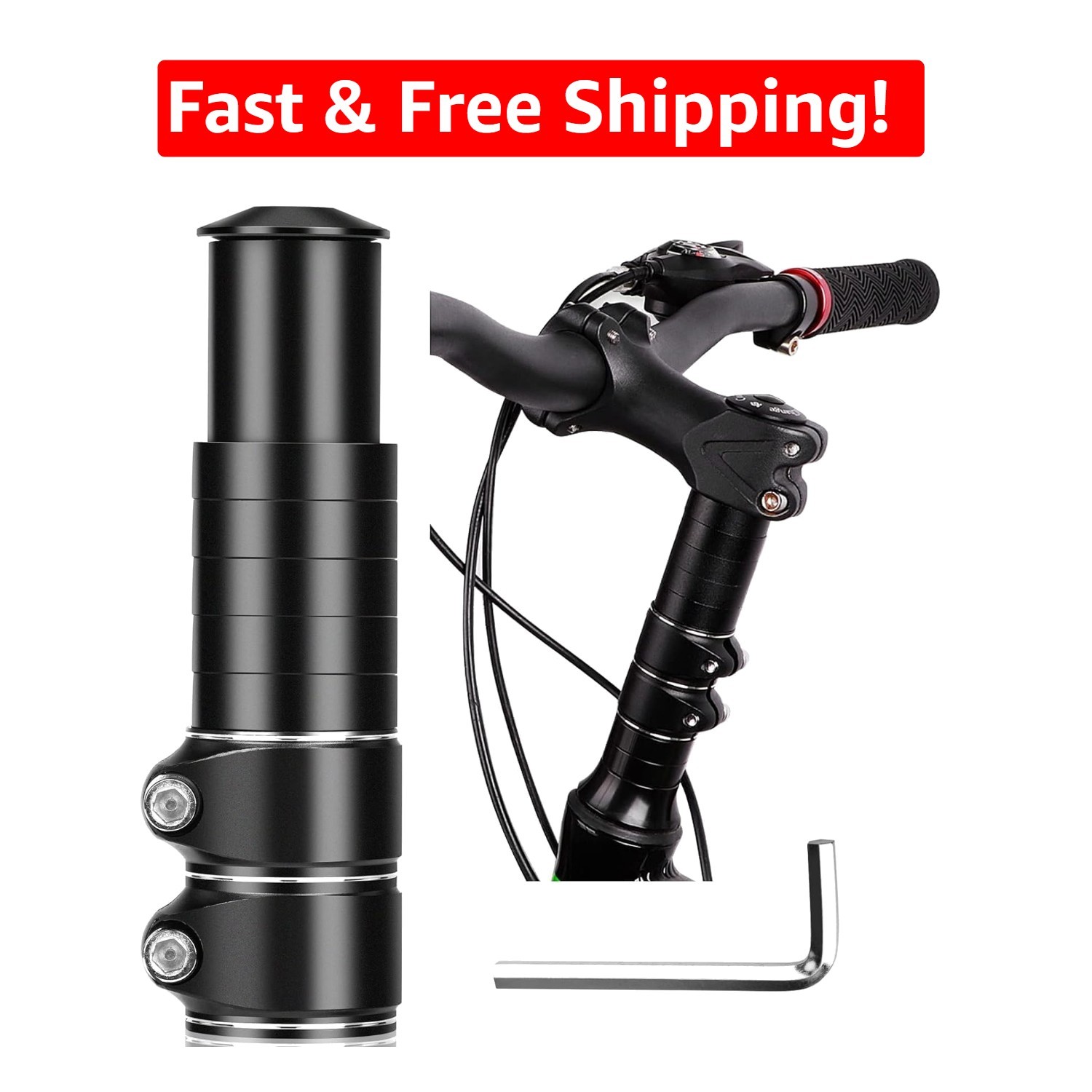 Aluminum Alloy Bike Stem Extension 138mm – Optimize Your Cycling Experience