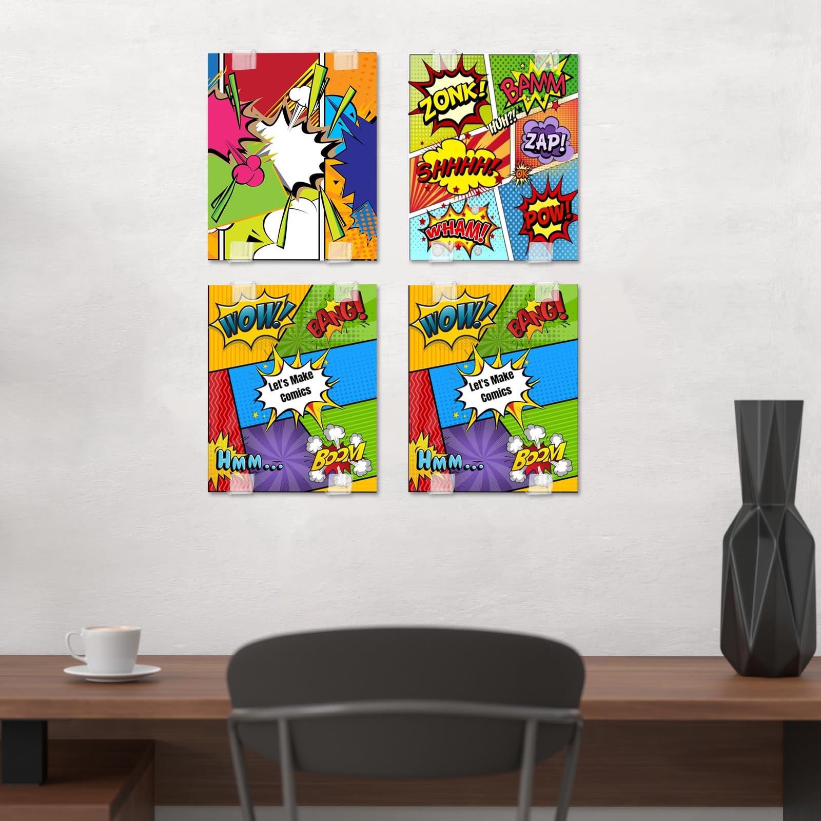 48 Pcs Comic Book Wall Display Clear Floating Display Shelves Comic Book Fram...