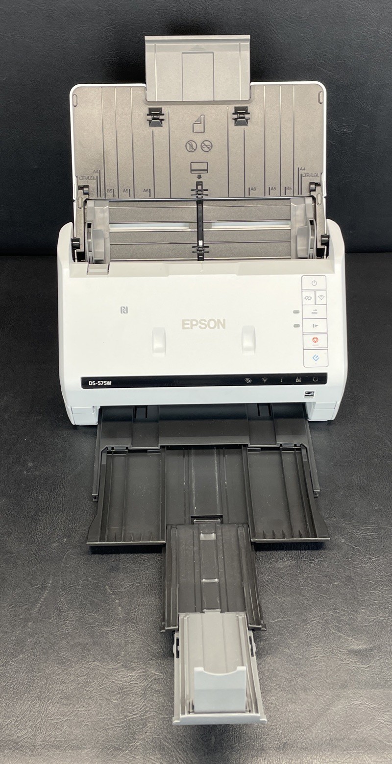 Epson DS-575W, J381B, White, Wireless, Duplex Document Scanner, Tested Working