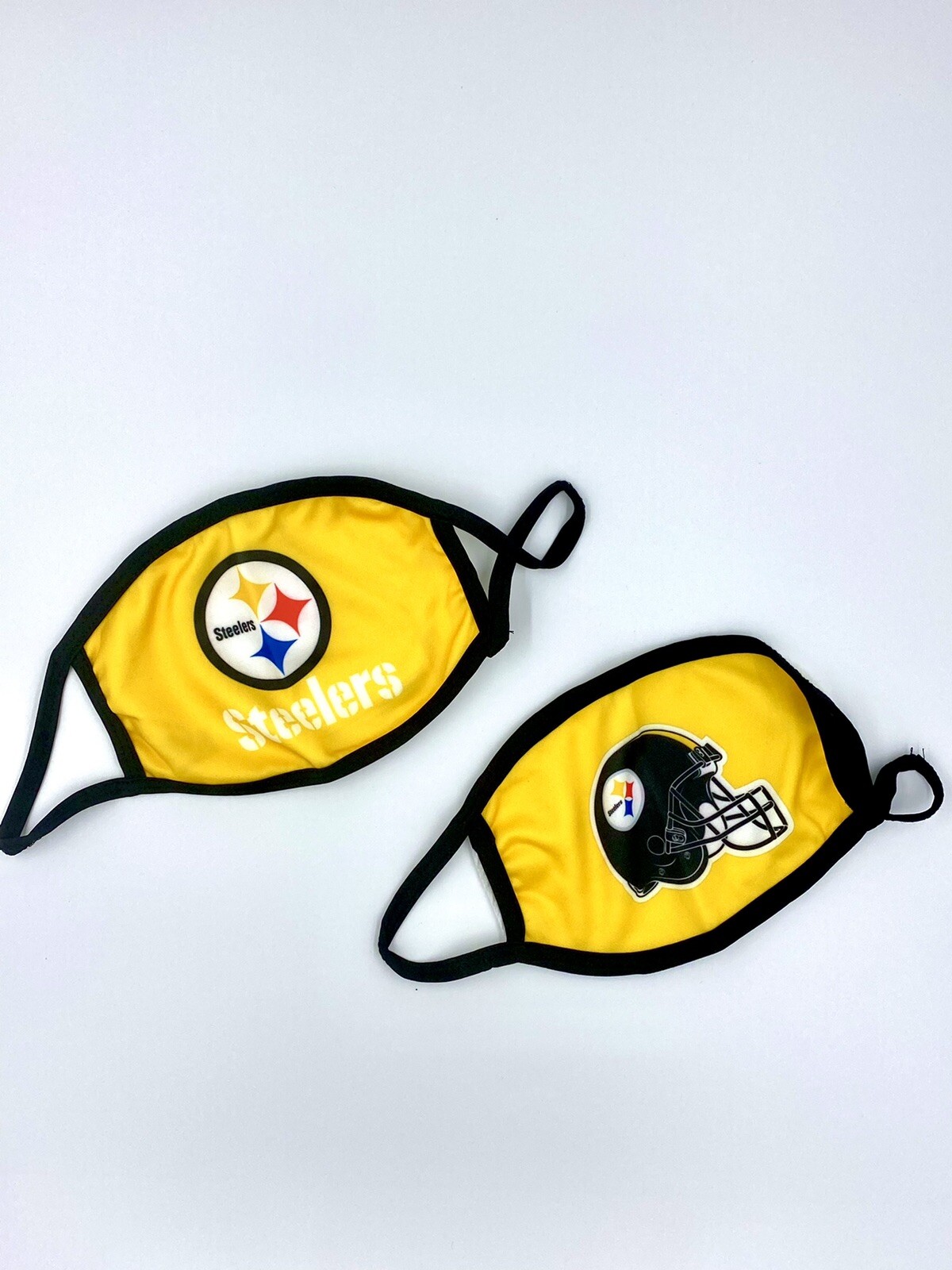 PITTSBURGH STEELERS ~ Fabric Face Mask Adult Size ~ (2)Masks(2)Removable Filters