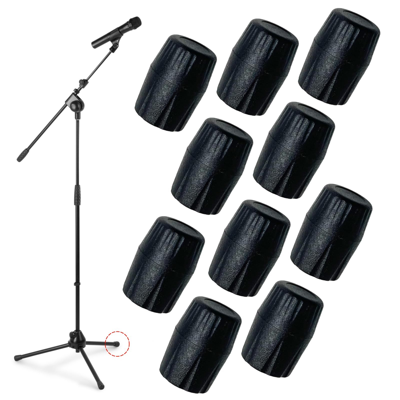 10 PCS Microphone Guitar Stand Foot Protector Rubber Cap Pad...