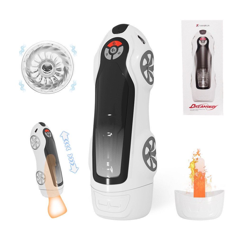 Bluetooth Automatic Male Masturbator Cup Telescopic Heating Stroker Lubricants