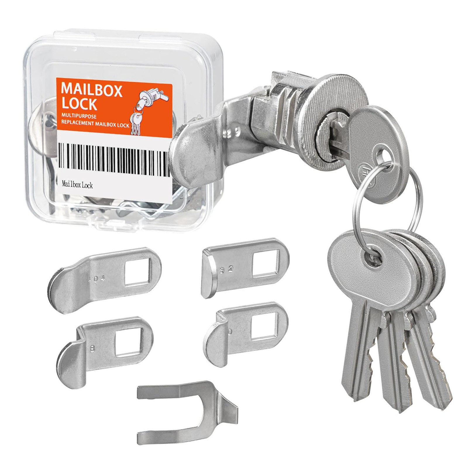 Mailbox Lock Replacement with 4 Keys - Multipurpose Mail Box Locks Compatible...