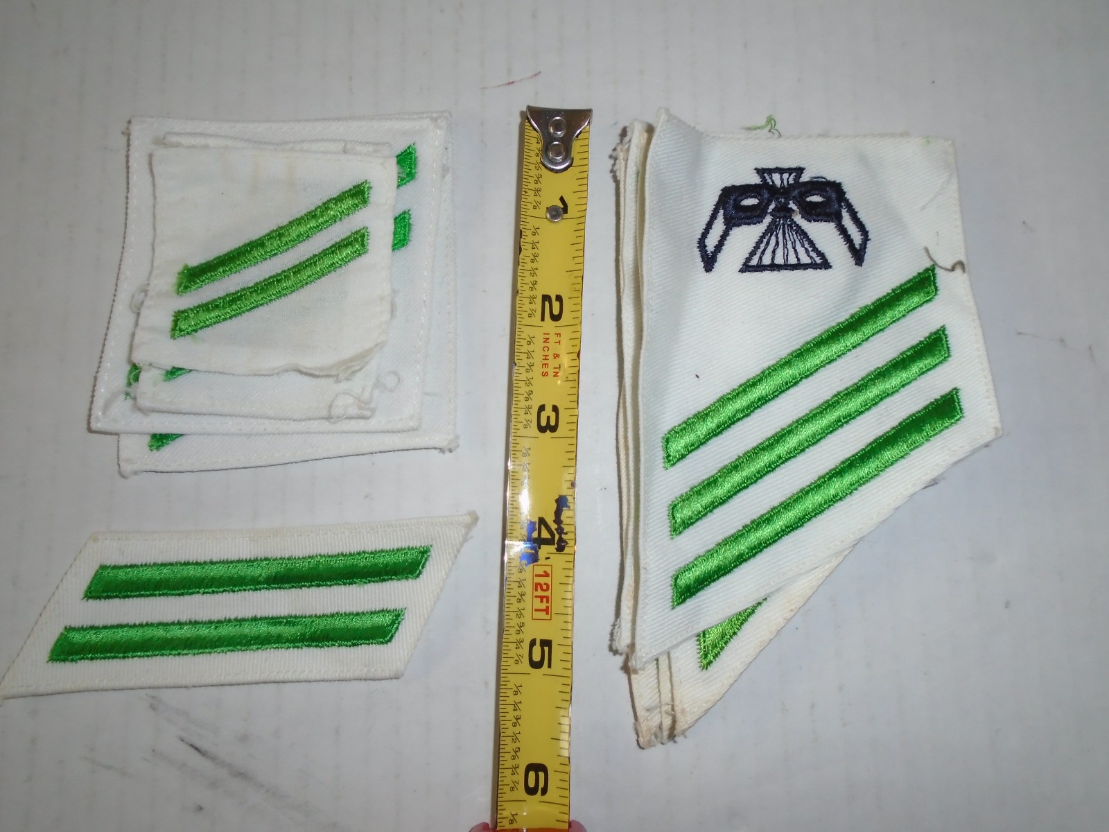10 Vintage US Navy Airman Sleeve Stripes Striker Patch E-3 E-2 Aviation Green