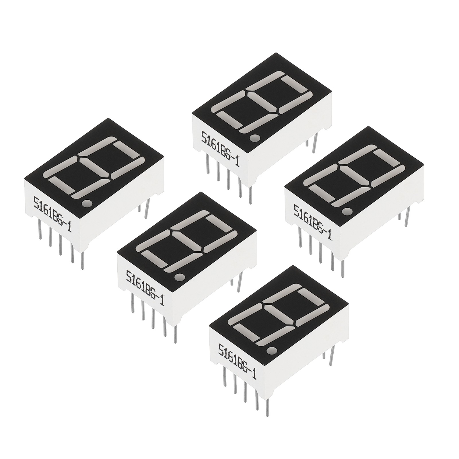 5Pcs Common Anode 7Segment 10Pin 1Bit 2.1V 0.56" LED Display Red