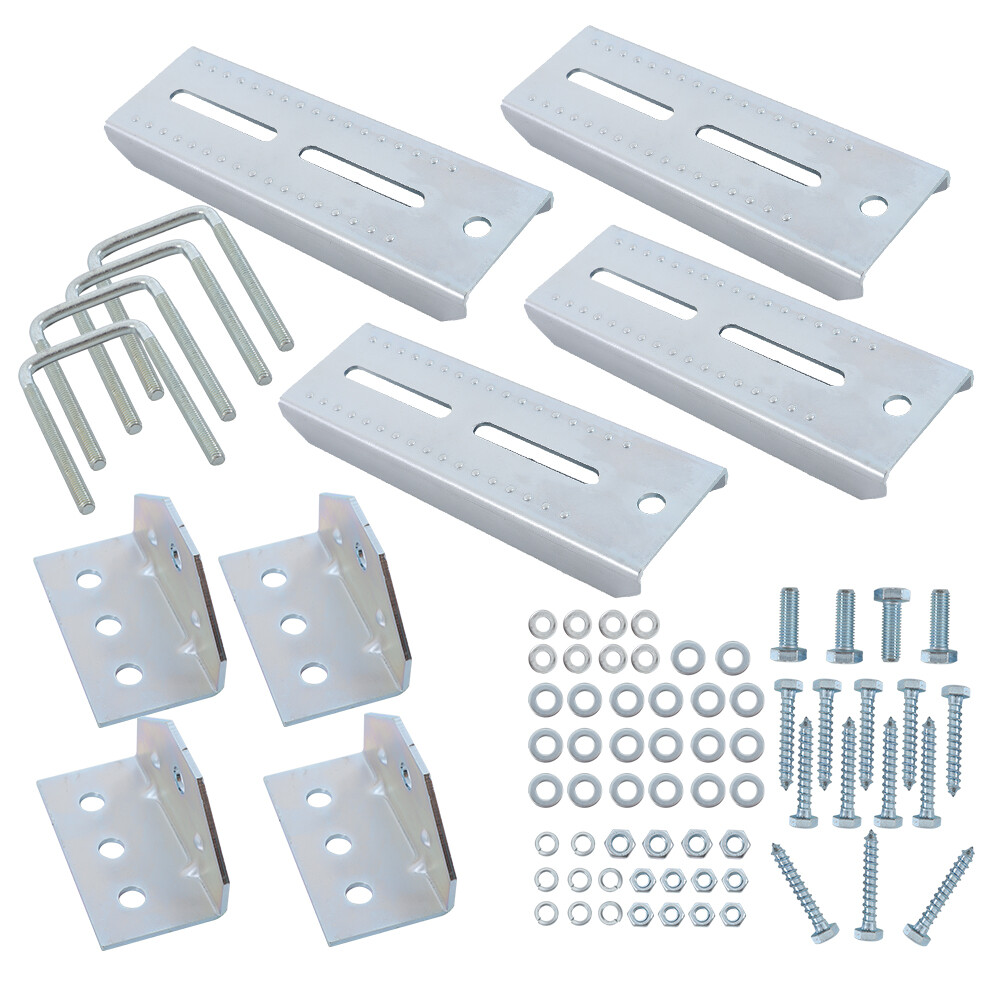 4 Pack 8" Galvanized Swivel Top Bunk Bracket Support Kit For Boat Trailer 3x3🏅