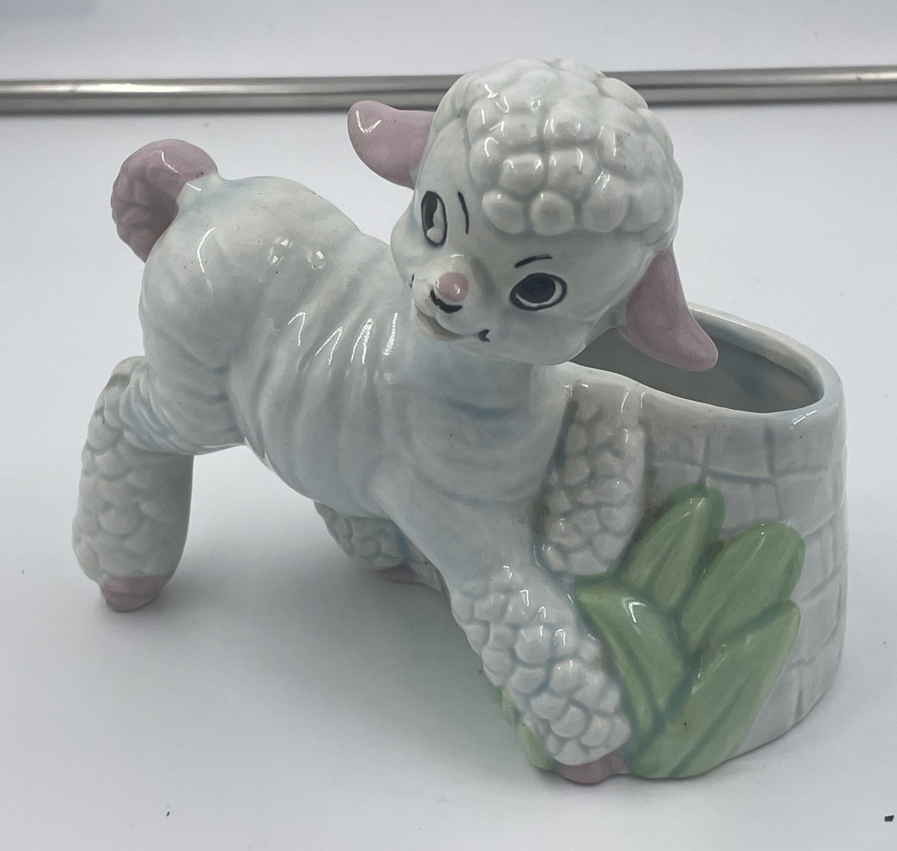 Thomas Ceramics Planter Baby Blue Lamb 5 1/2"  Well