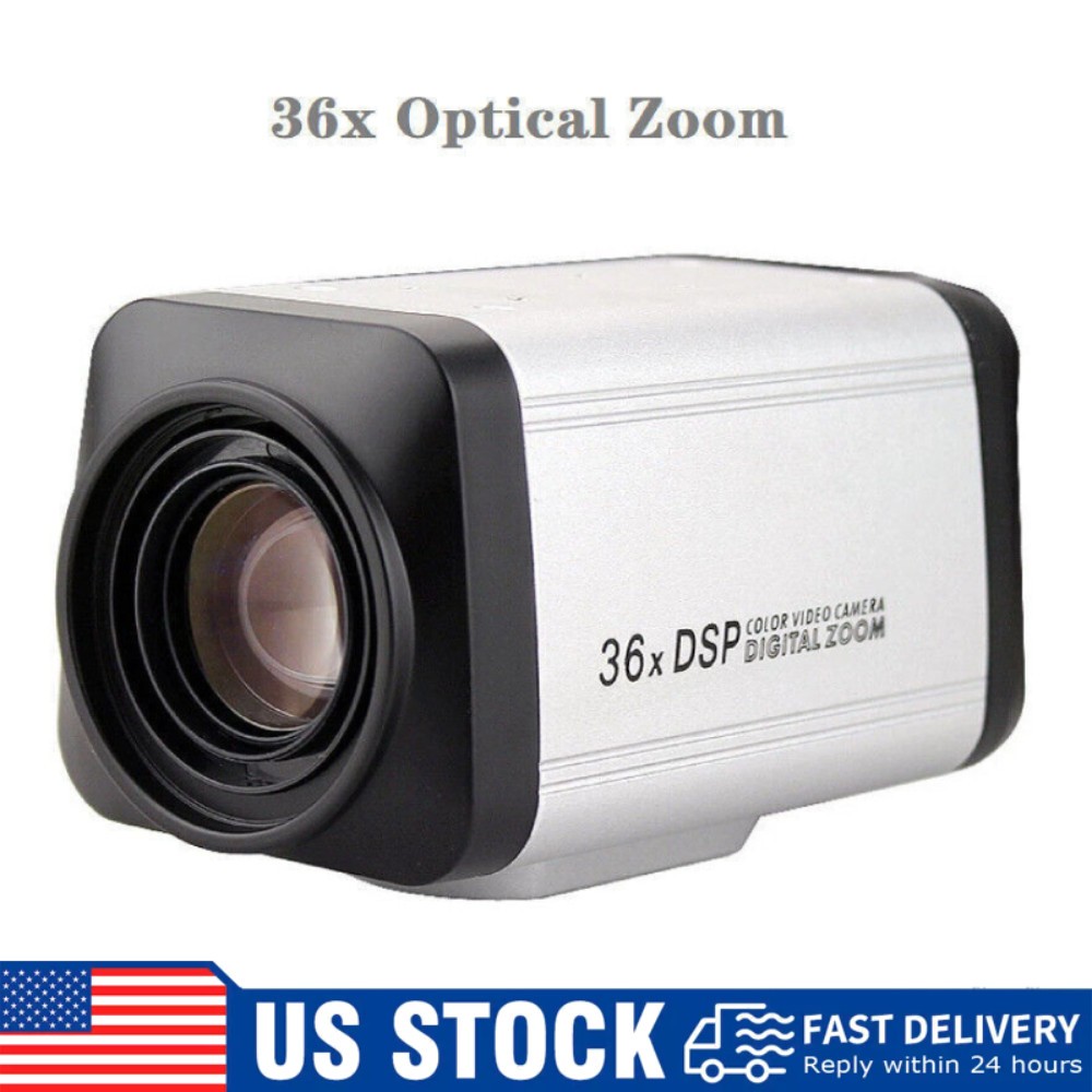 36X Optical Zoom HD Analog Auto Focus Color Video CCTV Box 1200TVL Camera New