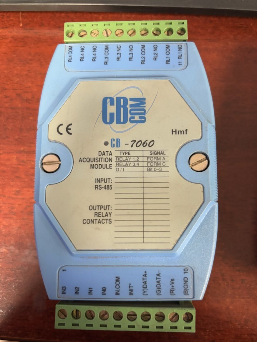 CBCOM CB-7060 Data Acquisition Module 4-Ch Digital Input Relay Output I/O