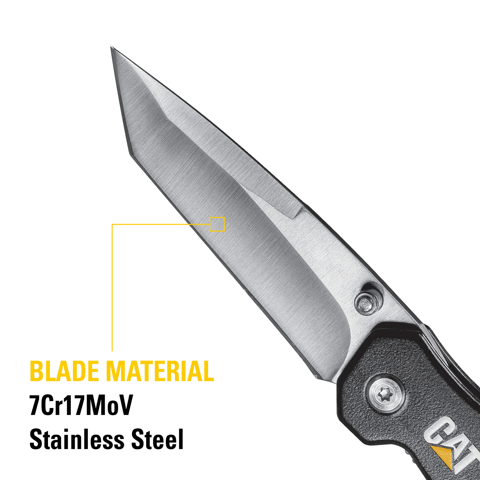 Cat 7 Inch Drop Point Folding Knife - 980047