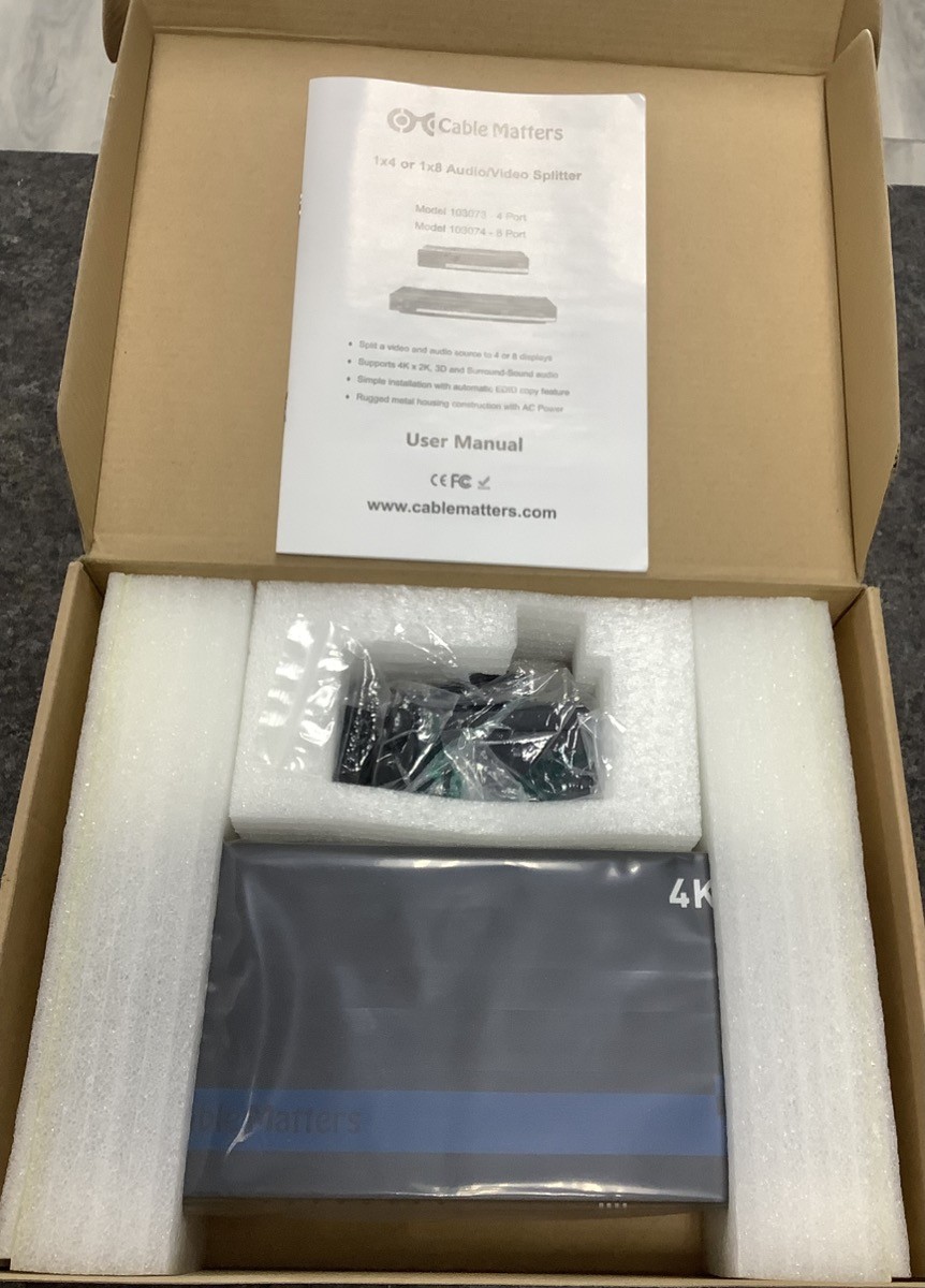 CABLE MATTERS 4K 1X8-PORT HDMI SPLITTER (QCP006017)