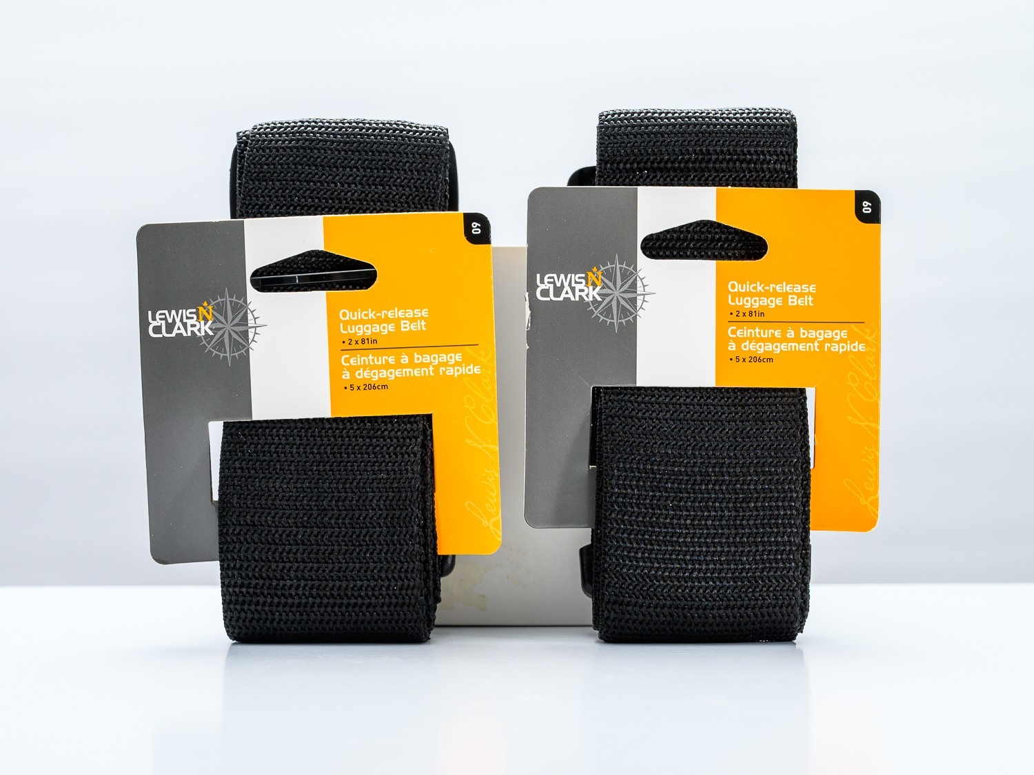 Luggage Straps By Lewis N. Clark New Quick Release Buckle Black W2" x L81" New