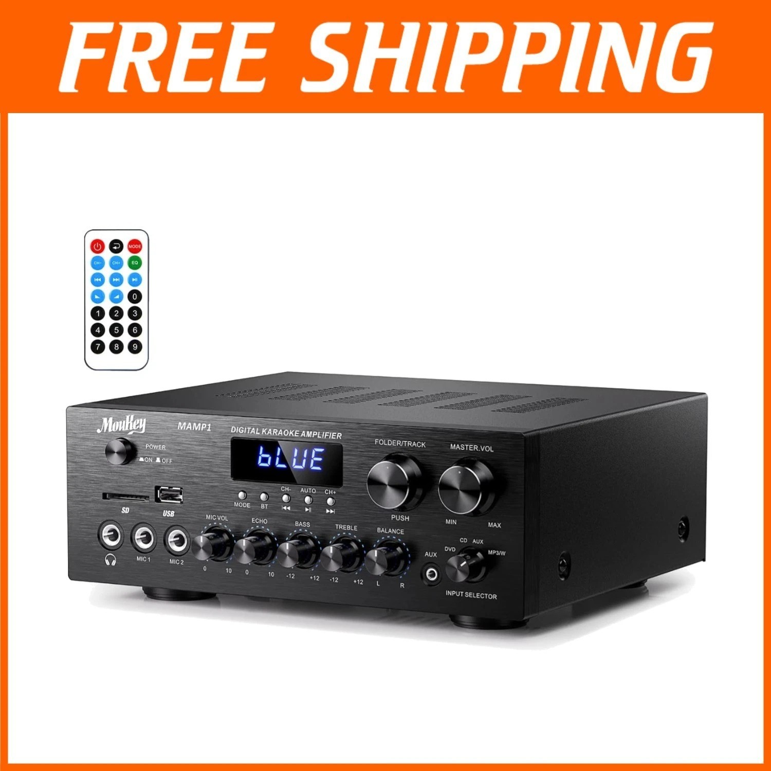 Bluetooth Stereo Receiver with HD LED Display