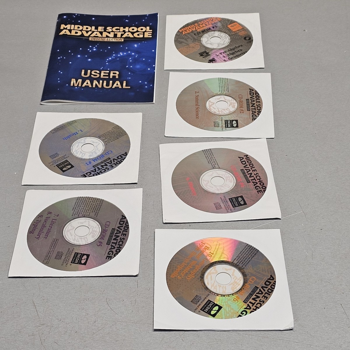 Middle School Advantage Deluxe Edition Educational CD-ROM Lot Complete