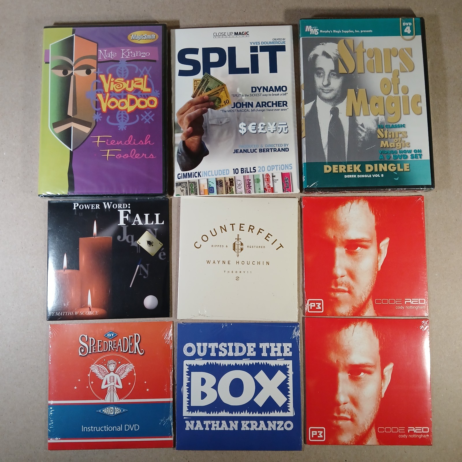 Magic DVD Lot of 9 New & Sealed Penguin Magic Kranzo Lessons & Gimmick