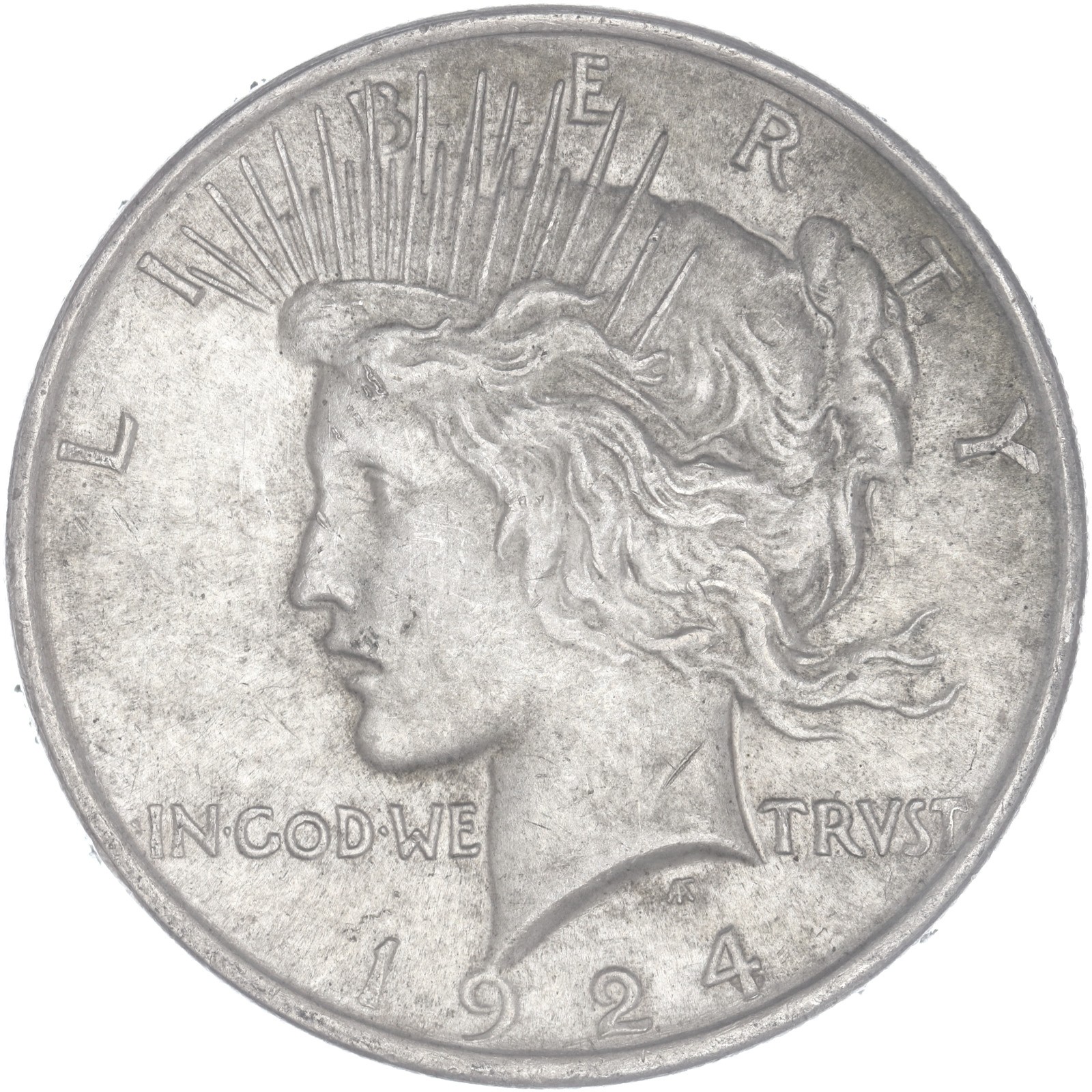 1924 (P) Peace Dollar About Uncirculated See Pics K209