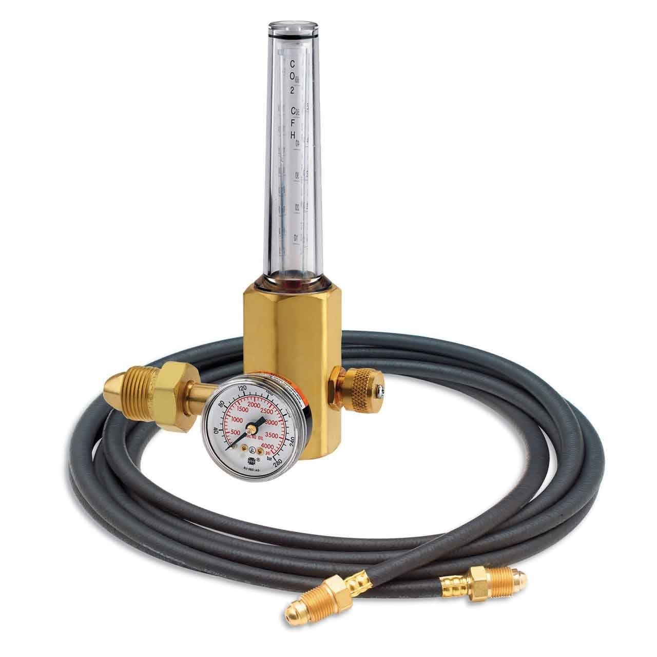 Miller Electric H2051B-580H Economy Flowmeter Regulator 50 PSI W/Hose MIG TIG