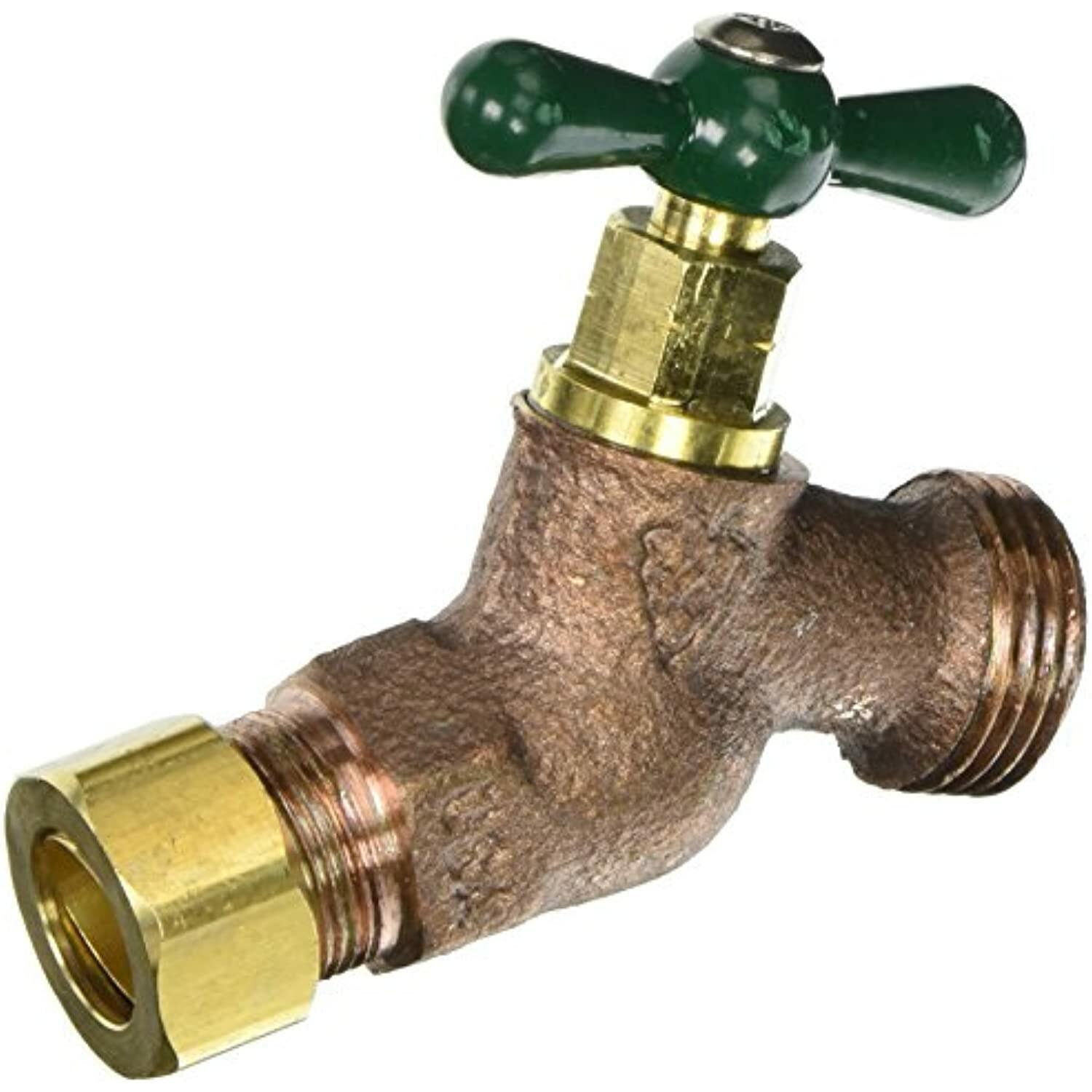 ARROWHEAD BRASS & PLUMBING 254CCLF 1/2" Compression, Red Brass, Straight Hose