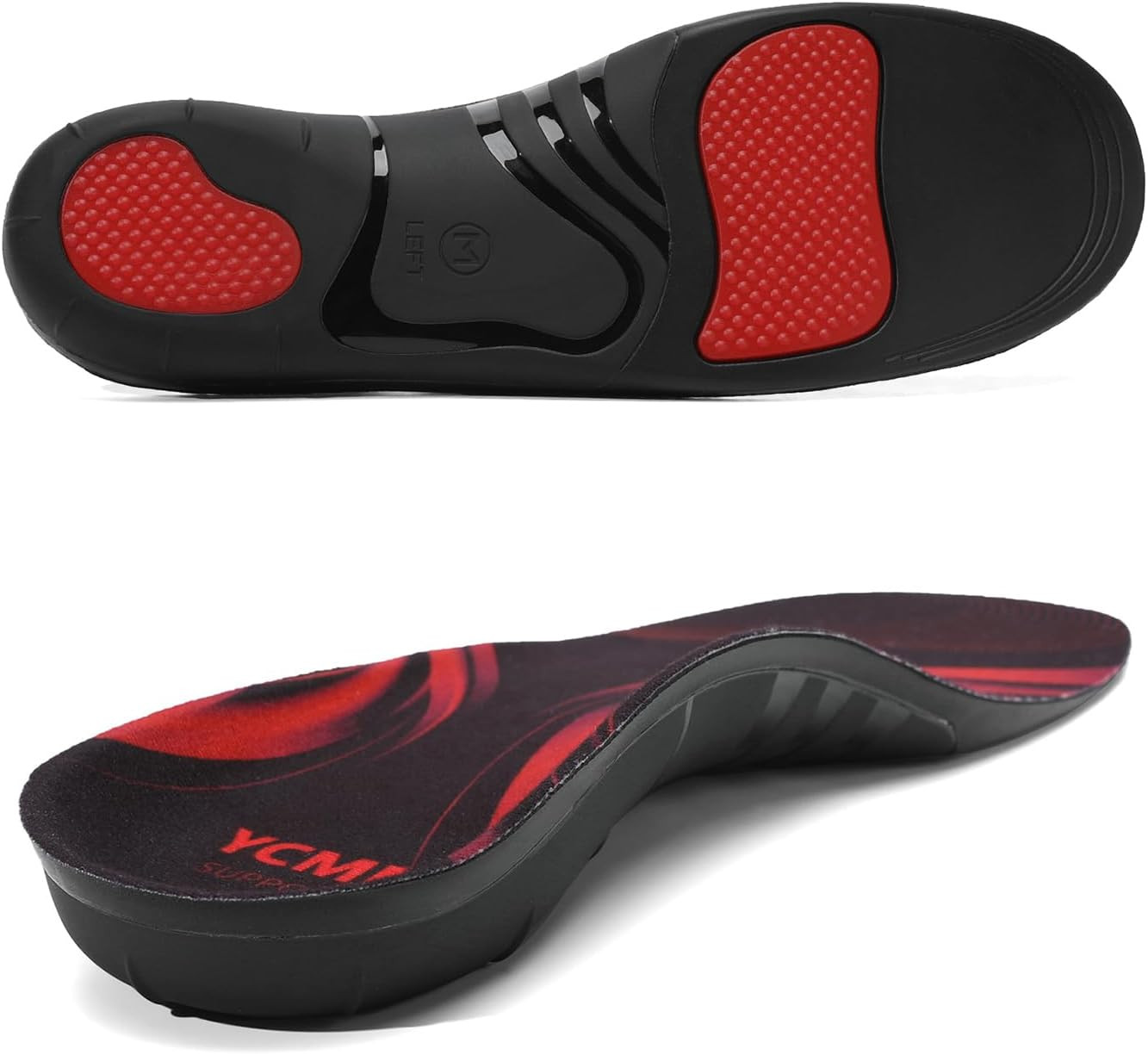 Heavy-Duty Orthotic Insoles for Plantar Fasciitis Relief 220+ Lbs 1.4-Inch High